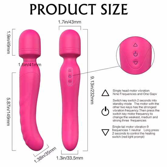 Massage du corps à double tête Puissant Magic AV Wand Massager USB Rechargeable G Spot Nipple Vagin Clit Vibromasseurs Jouets pour adultes Produits de sexe pour les femmes